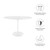 Modway Furniture Lippa White 48 Inch Oval Artificial Marble Dining Table