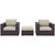 Modway Furniture Convene 3pc Outdoor Patio Chair and Ottoman Sets