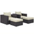 Modway Furniture Convene 4pc Outdoor Chairs and Ottoman Sets