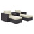 Modway Furniture Convene 4pc Outdoor Chairs and Ottoman Sets
