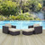 Modway Furniture Convene 4pc Outdoor Chairs and Ottoman Sets