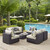 Modway Furniture Convene Espresso 7pc Outdoor Patio Sectionals