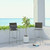 2 Modway Furniture Shore Silver Gray Outdoor Patio Armless Bar Stools
