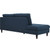 Modway Furniture Empress Azure Upholstered Left Facing Bumpers