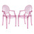 2 Modway Furniture Casper Pink Dining Armchairs