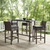 4 Modway Furniture Conduit Brown Outdoor Patio Bar Stools