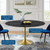 Modway Furniture Lippa Gold Black Marble 60 Inch Dining Table