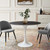 Modway Furniture Lippa White Black Marble 42 Inch Oval Dining Table