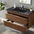 Modway Furniture Render Walnut Black 36 Inch Wall Mount Bathroom Vanity