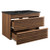 Modway Furniture Render Walnut Black 30 Inch Wall Mount Bathroom Vanity