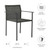 2 Modway Furniture Lagoon Charcoal Outdoor Patio Dining Armchairs