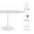 Modway Furniture Lippa White 60 Inch Oval Terrazzo Dining Table