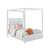 Bella Esprit Denali White 4pc Bedroom Sets with Canopy Bed