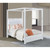 Bella Esprit Denali White 4pc Bedroom Sets with Canopy Bed