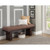 Alpine Furniture Trulinea Dark Espresso Upholstered Dining Bench