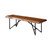 Alpine Furniture Live Edge Light Walnut Bench