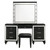 New Classic Furniture Valentino Black Vanity Table Stools