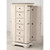 New Classic Furniture Anastasia Antique White Lingerie Swivel Chest with Mirror