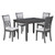 New Classic Furniture Gia Gray 48 Inch Rectangle 5pc Dining Set