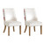 2 Coast to Coast Brown White Accent Dining Chairs