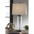 2 Ashley Furniture Alvaro Bronze Clear Glass Table Lamps