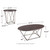 Ashley Furniture Neimhurst Dark Brown 3pc Occasional Table Set