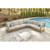 Ashley Furniture Silo Point Brown LAF RAF Outdoor Loveseat With Cushion