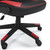 Ashley Furniture Lynxtyn Red Black Faux Leather Swivel Desk Chair