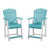 2 Ashley Furniture Eisely Turquoise White Bar Stools