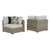 2 Ashley Furniture Calworth Beige Corners With Cushion