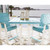Ashley Furniture Eisely Turquoise White Square Counter Table