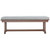 Ashley Furniture Emmeline Beige Brown Outdoor Dining Bench With Cushion