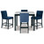Ashley Furniture Cranderlyn Blue 5pc Square Counter Height Set