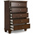 Ashley Danabrin Brown Five Drawer Chest