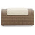 Ashley Furniture Sandy Bloom Beige Ottoman With Cushion