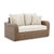 Ashley Furniture Sandy Bloom Beige Loveseat With Cushion