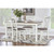 Powell Furniture Jane Rustic Taupe Vanilla White 5pc Dining Room Set