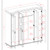 Palace Imports Kyle Mocha 4 Door Wardrobe With Mirrored Door With 2 Drawer And 8 Small Shelf
