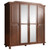 Palace Imports Kyle Mocha 4 Door Wardrobe With Mirrored Door With 2 Drawer And 4 Small And 1 Large Shelf