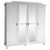 Palace Imports Kyle White 4 Door Wardrobe With Mirrored Door With 2 Drawer And 8 Small Shelf