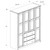 Palace Imports Family White 8 Small Shelves Wardrobe