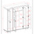 Palace Imports Kyle Java 4 Door Wardrobe With Mirrored Door With 8 Small And 3 Large Shelf