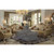 Acme Furniture Dresden Bone Gold Patina PU 3pc Living Room Set