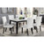 Acme Furniture Hussein Black White 7pc Dining Room Set