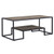 Acme Furniture Idella Rustic Oak Black 3pc Coffee Table Set