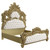 Acme Furniture Bernadette Gold And White 2pc Bedroom Set With King Bed