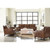 Coaster Furniture Leaton Brown Sugar 3pc Living Room Set