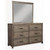 Alpine Furniture Sydney Weathered Grey Dresser and Mirror