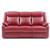 Glory Furniture Ward Red Faux Leather 3pc Sectional