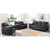 Glory Furniture Olney Black Faux Leather 3pc Living Room Set